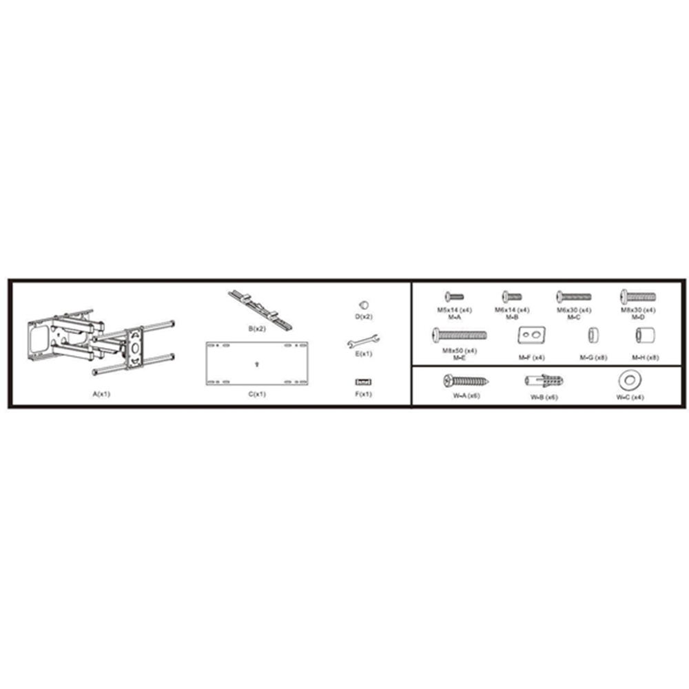 Väggfäste Mozi Super Solid Full-motion B3 37-90 tum