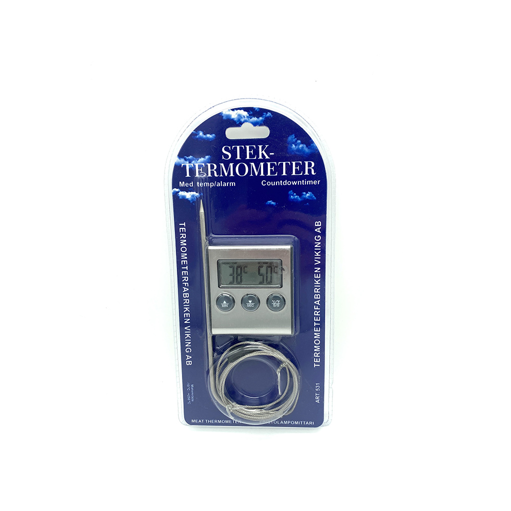 Stektermometer Termometerfabriken Viking Digital med Timer 531