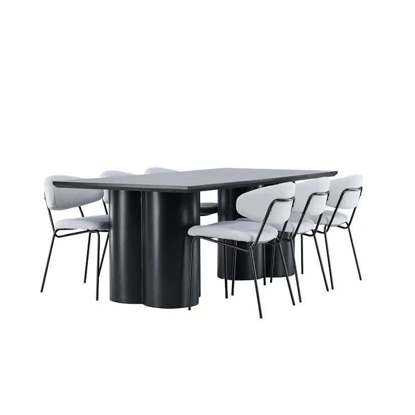 Matgrupp Venture Home Olivia 210 med 6 st Chico Stolar