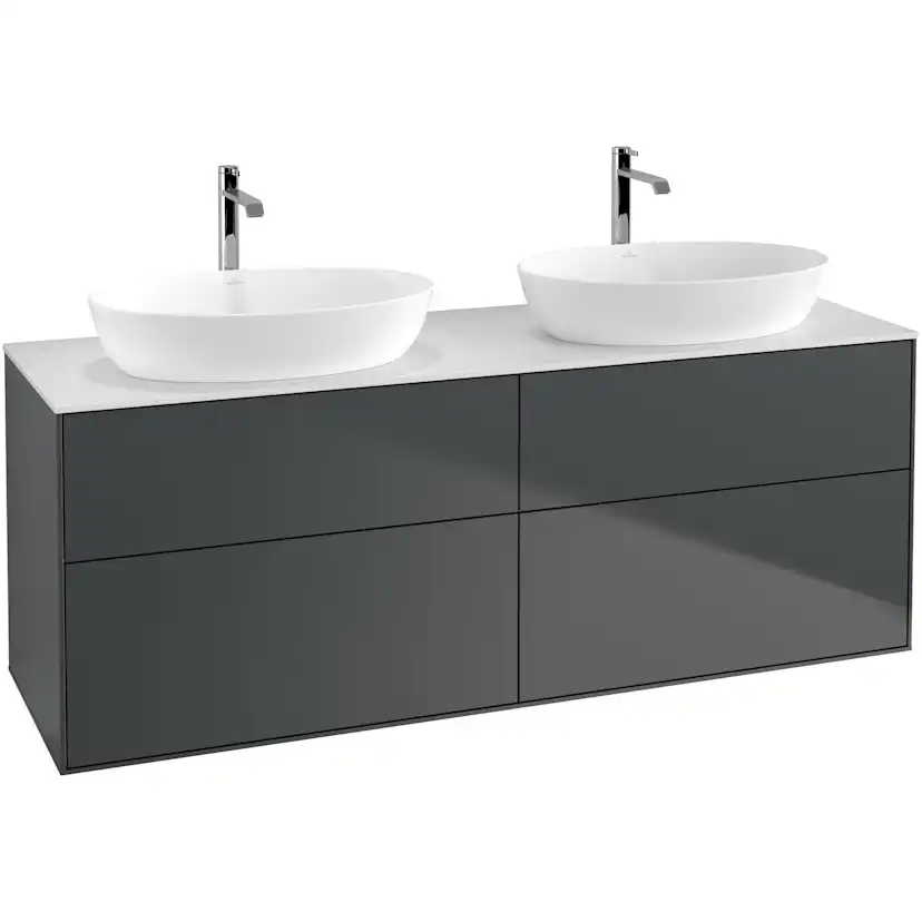 Tvättställsskåp Villeroy & Boch Finion med 4 Lådor och Bänkskiva för Två Fristående Tvättställ från Artis & Collaro