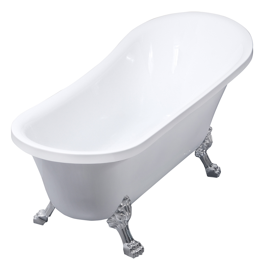 Lykke Badkar med tassar Nordic Deluxe 1700x750x730mm, vit Längd: 170cm