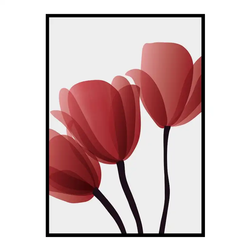 Poster Gallerix Red Tulips No2