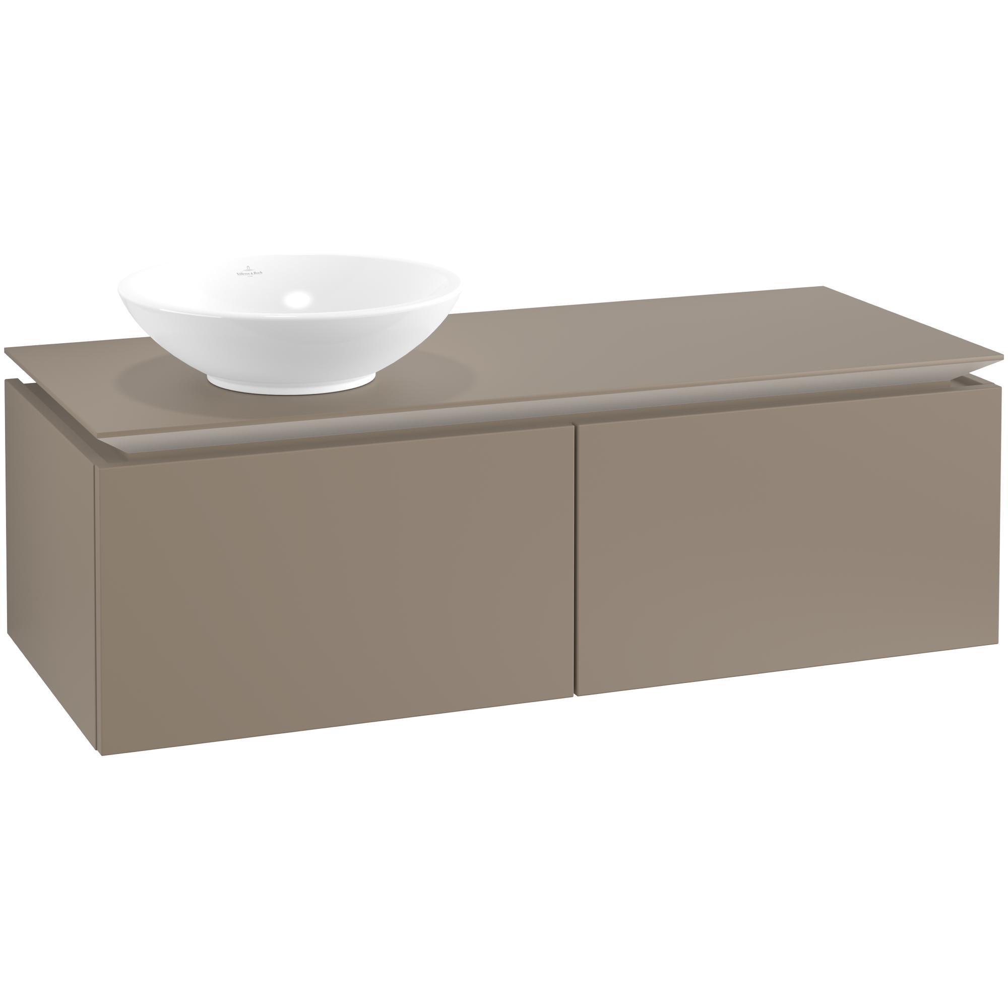 Tvättställsskåp Villeroy & Boch Legato Kompakt 1200 med 2 Lådor för Ocentrerat Ytmonterat Tvättställ