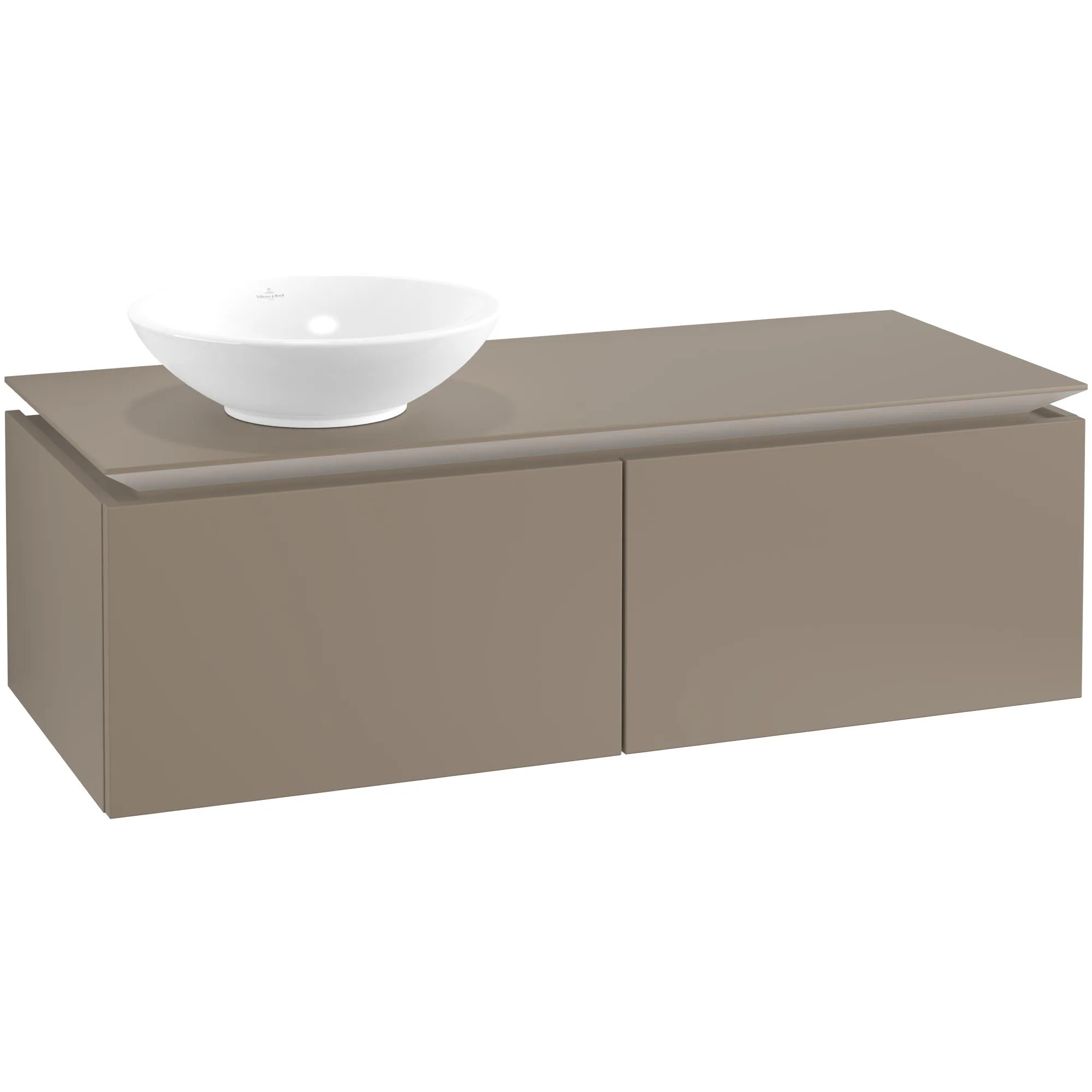 Tvättställsskåp Villeroy & Boch Legato Kompakt 1200 med 2 Lådor för Ocentrerat Ytmonterat Tvättställ