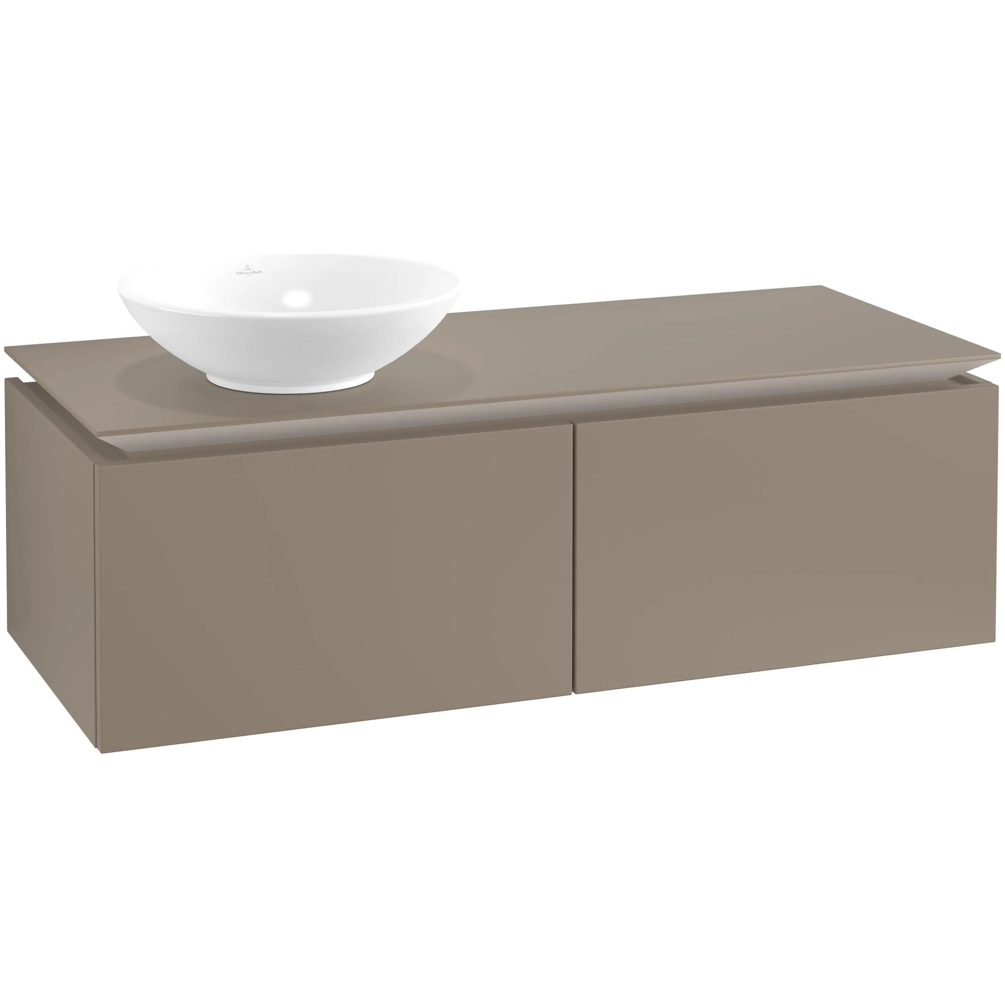 Tvättställsskåp Villeroy & Boch Legato Kompakt 1200 med 2 Lådor för Ocentrerat Ytmonterat Tvättställ