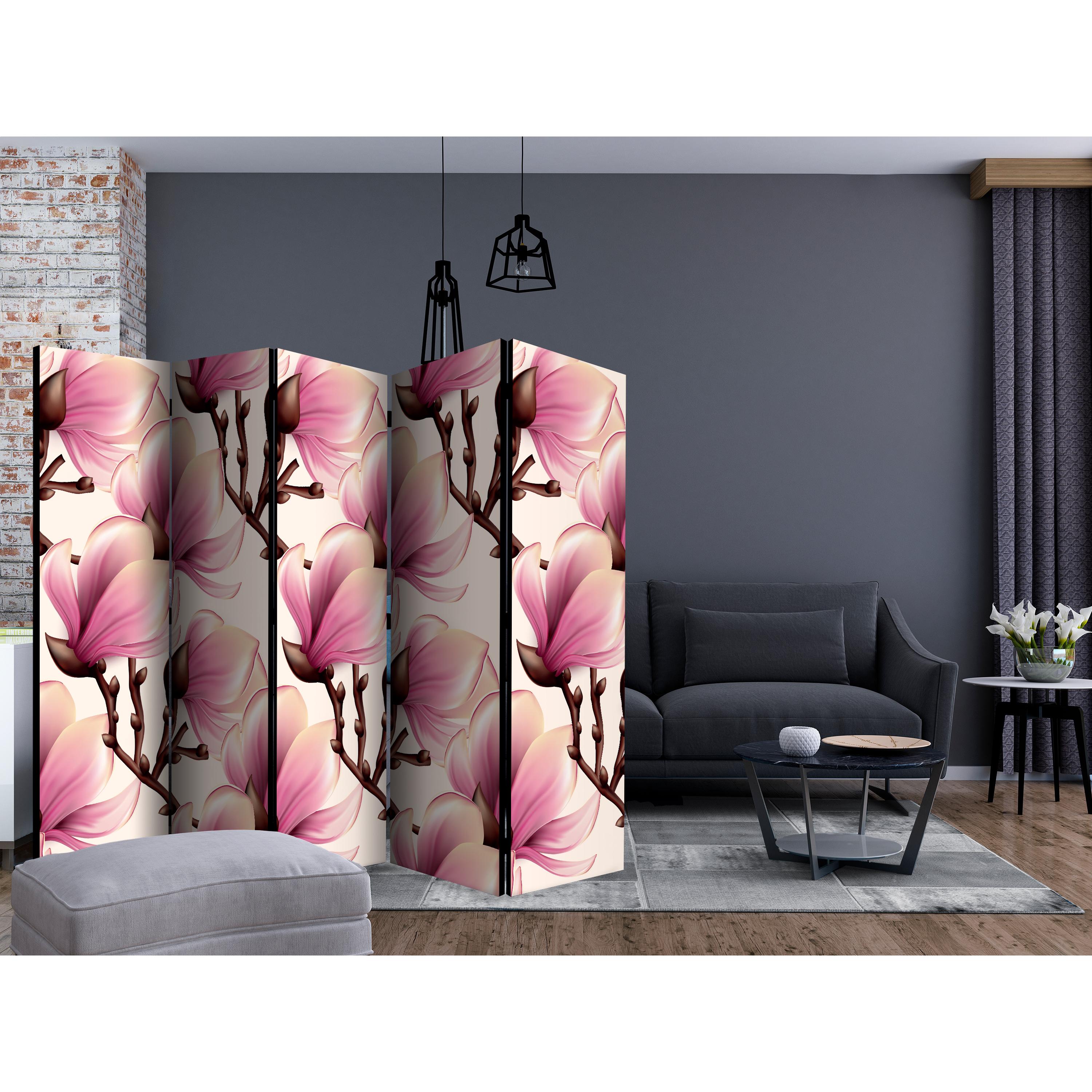 Rumsavdelare Skärmvägg Arkiio Blooming Magnolias II 225x172 cm