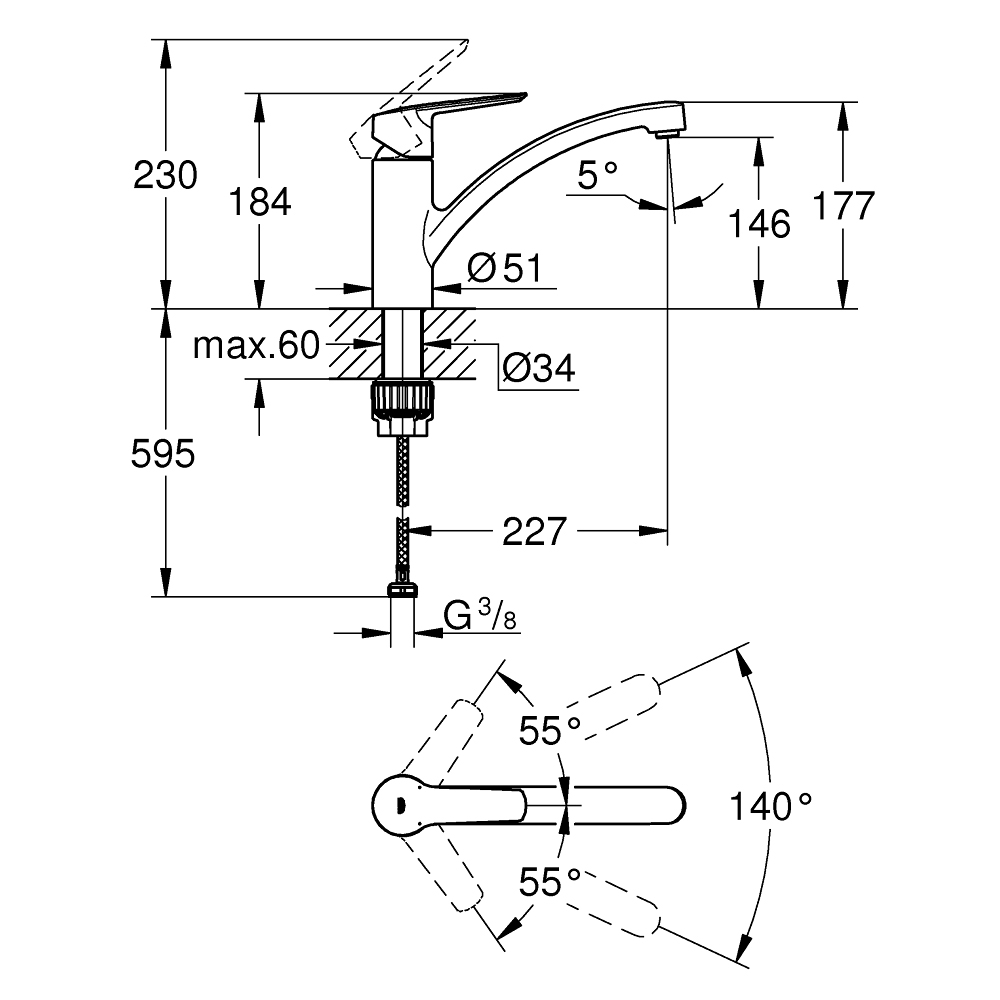 Köksblandare Grohe Start 32441