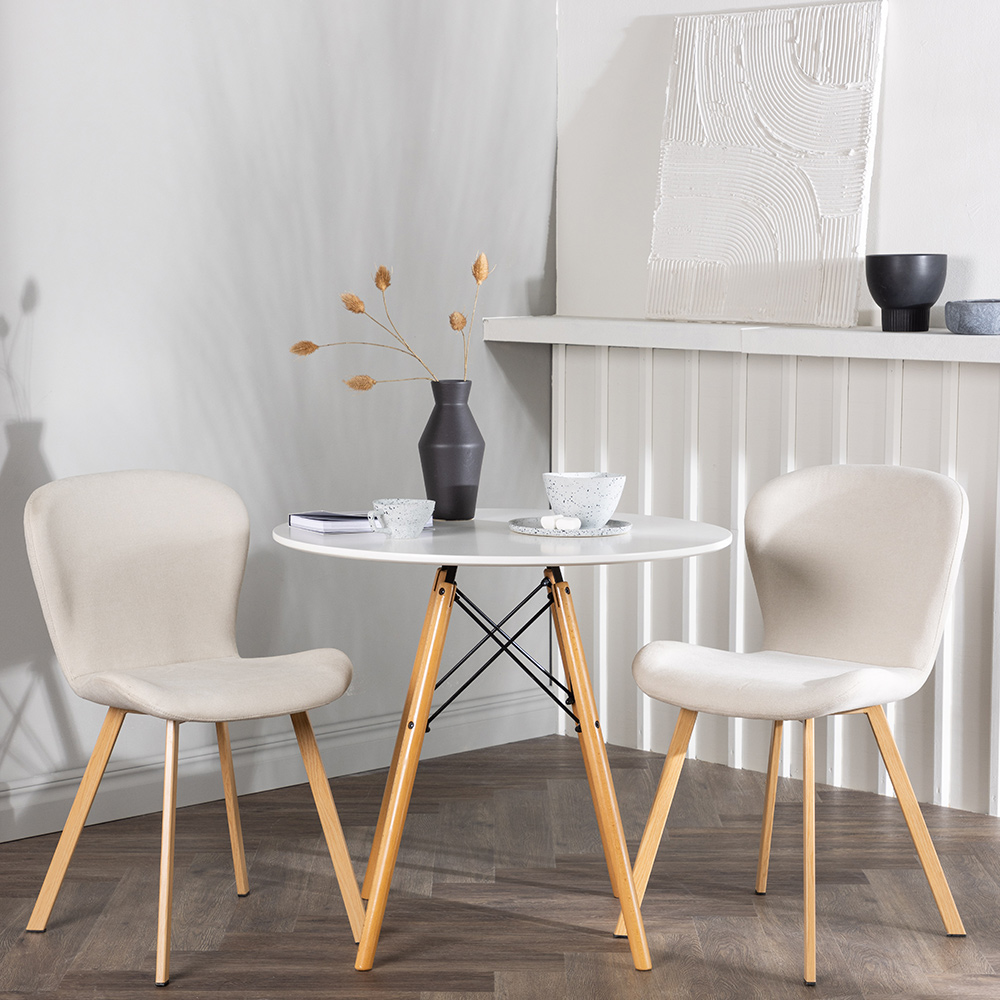 Matgrupp Venture Home Danburi Ø60 cm med 2 st Lilja stolar