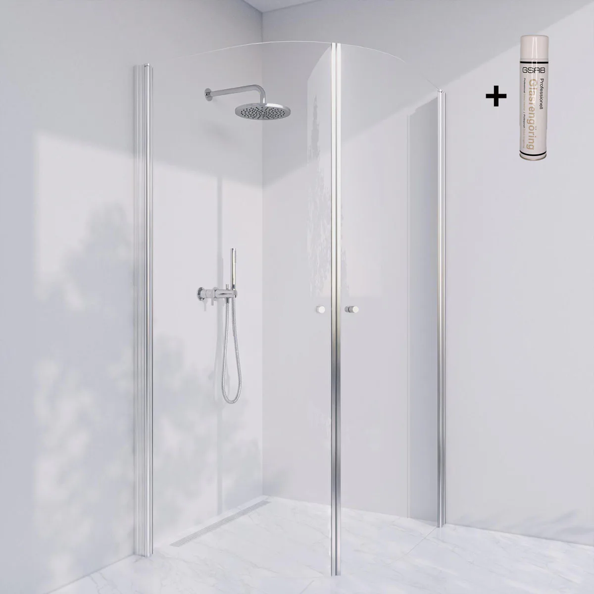 Duschhörn Invitrea Prime PH44 med Glasrengöring