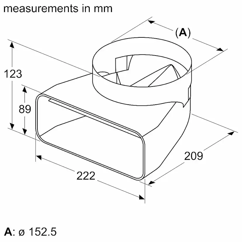 Installationsset Bosch B1ZZ9VEDU0 för Kanalventilation