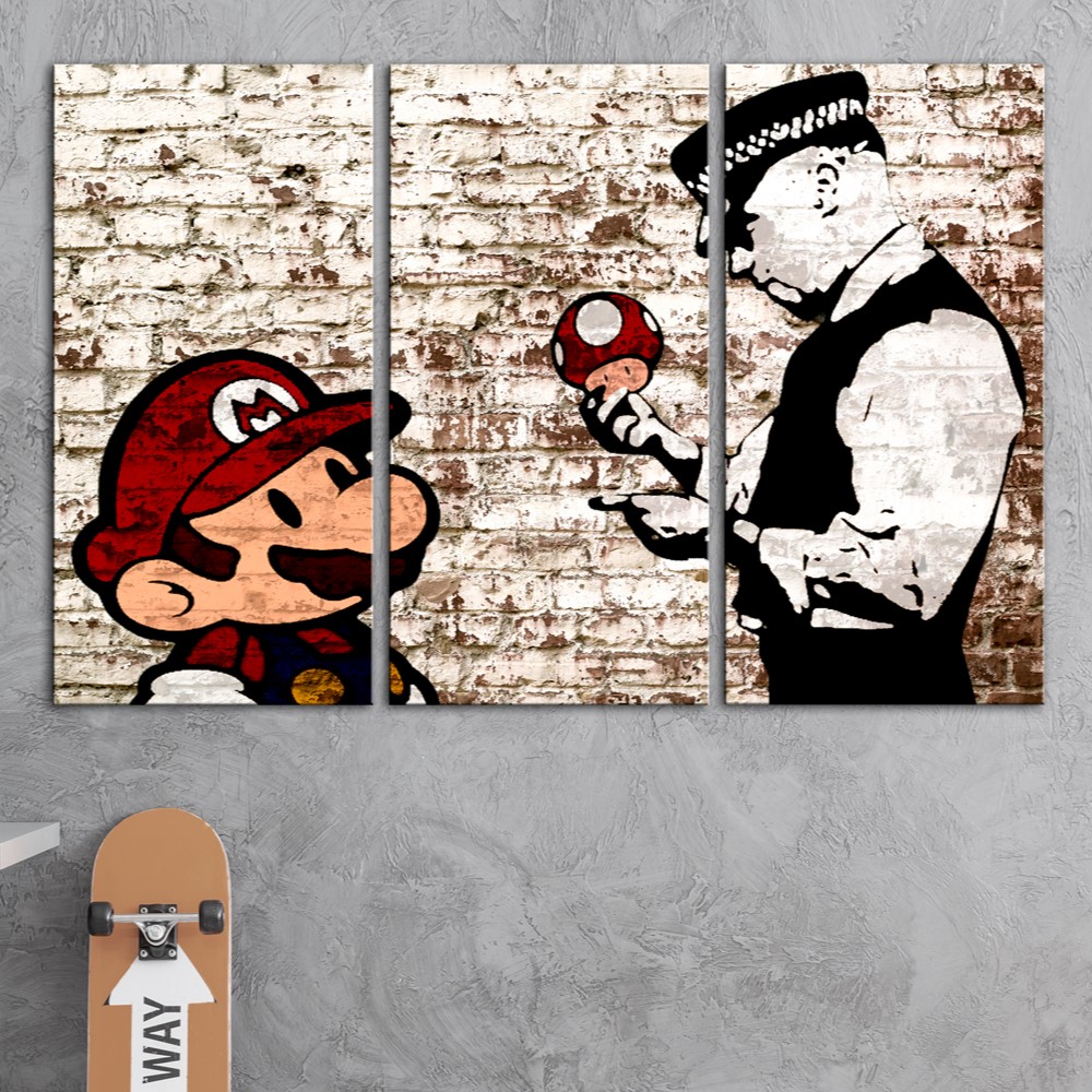 Tavla Arkiio Mario Bros Torn Wall
