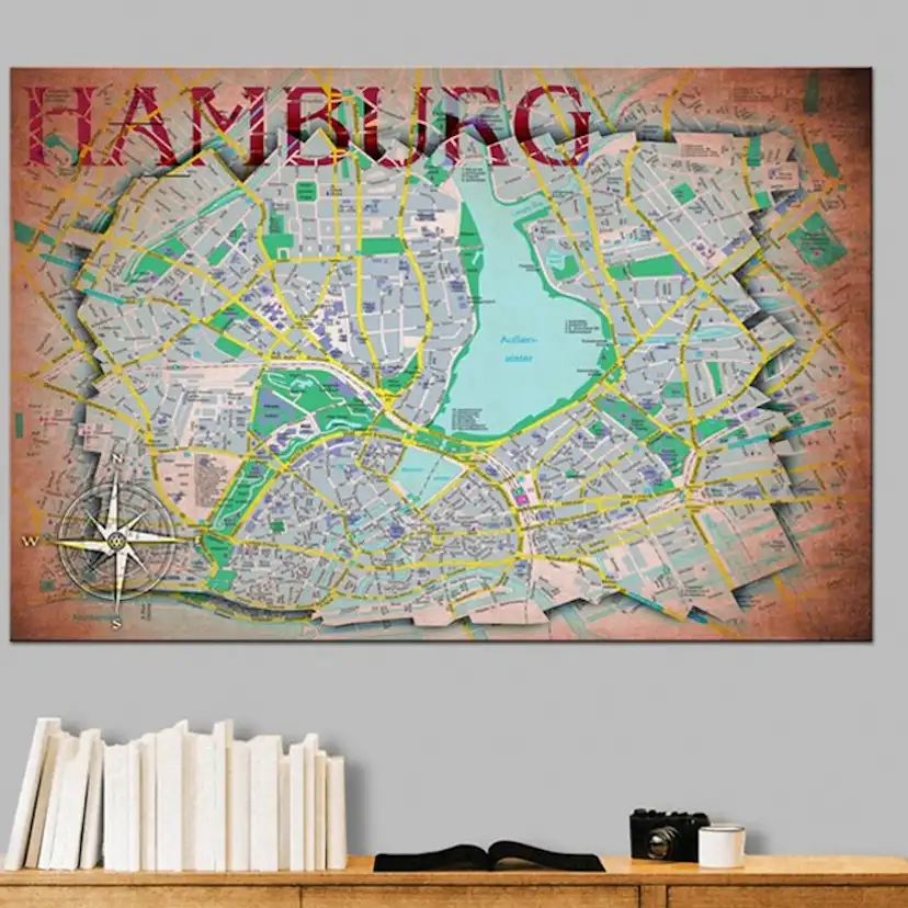 Tavla Arkiio Map Of Hamburg