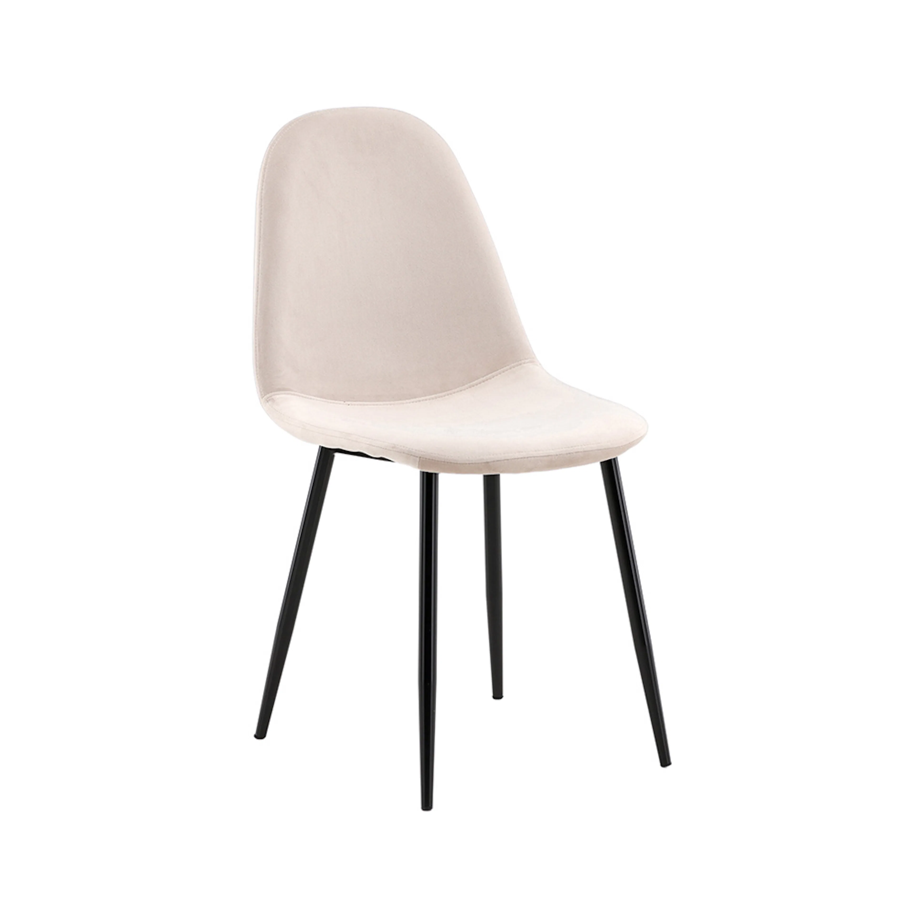 Polar Dining Chair - Black legs / Beige  Velvet Beige/Svart