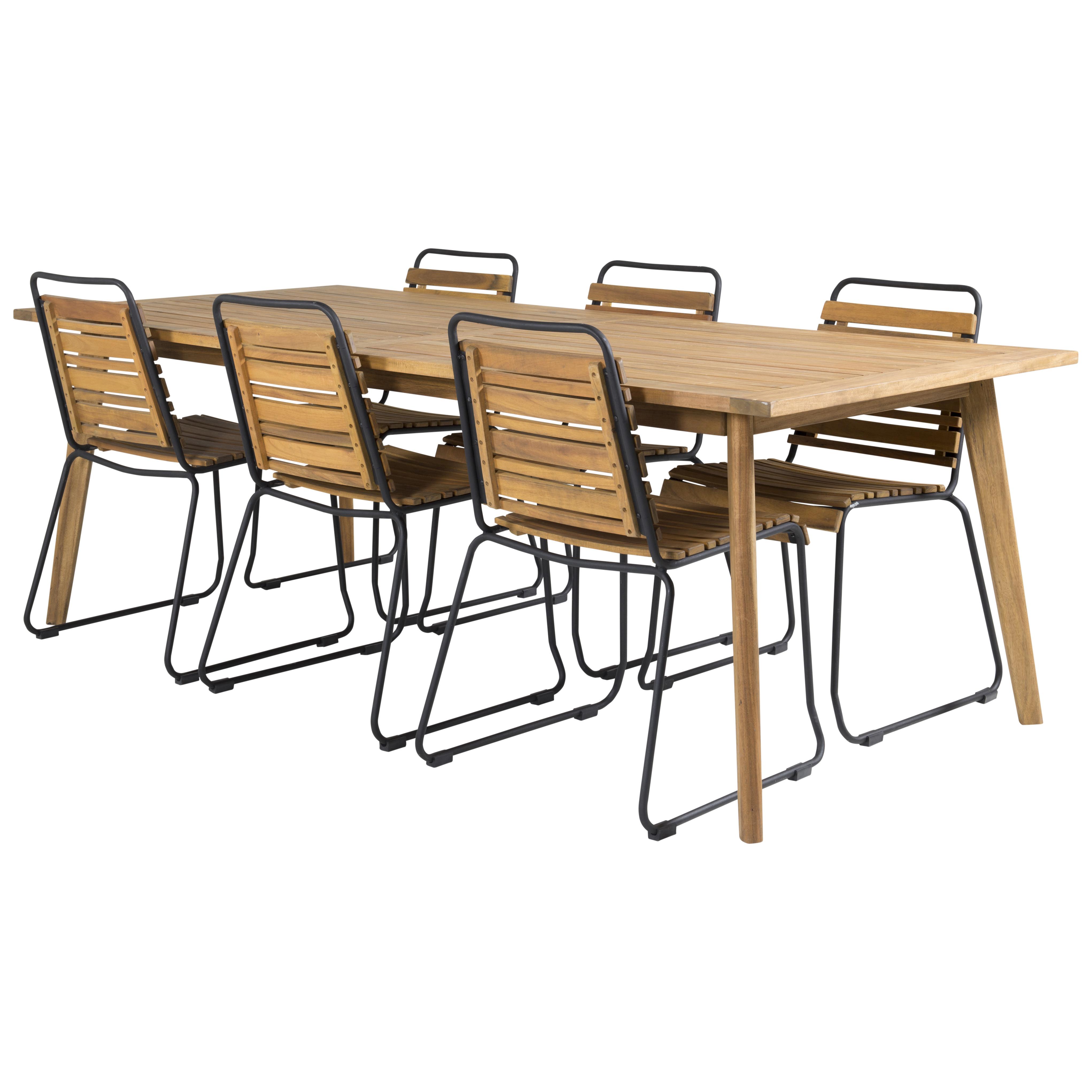 Matgrupp Venture Home Caisa 220 med 6 Berfin Matstolar