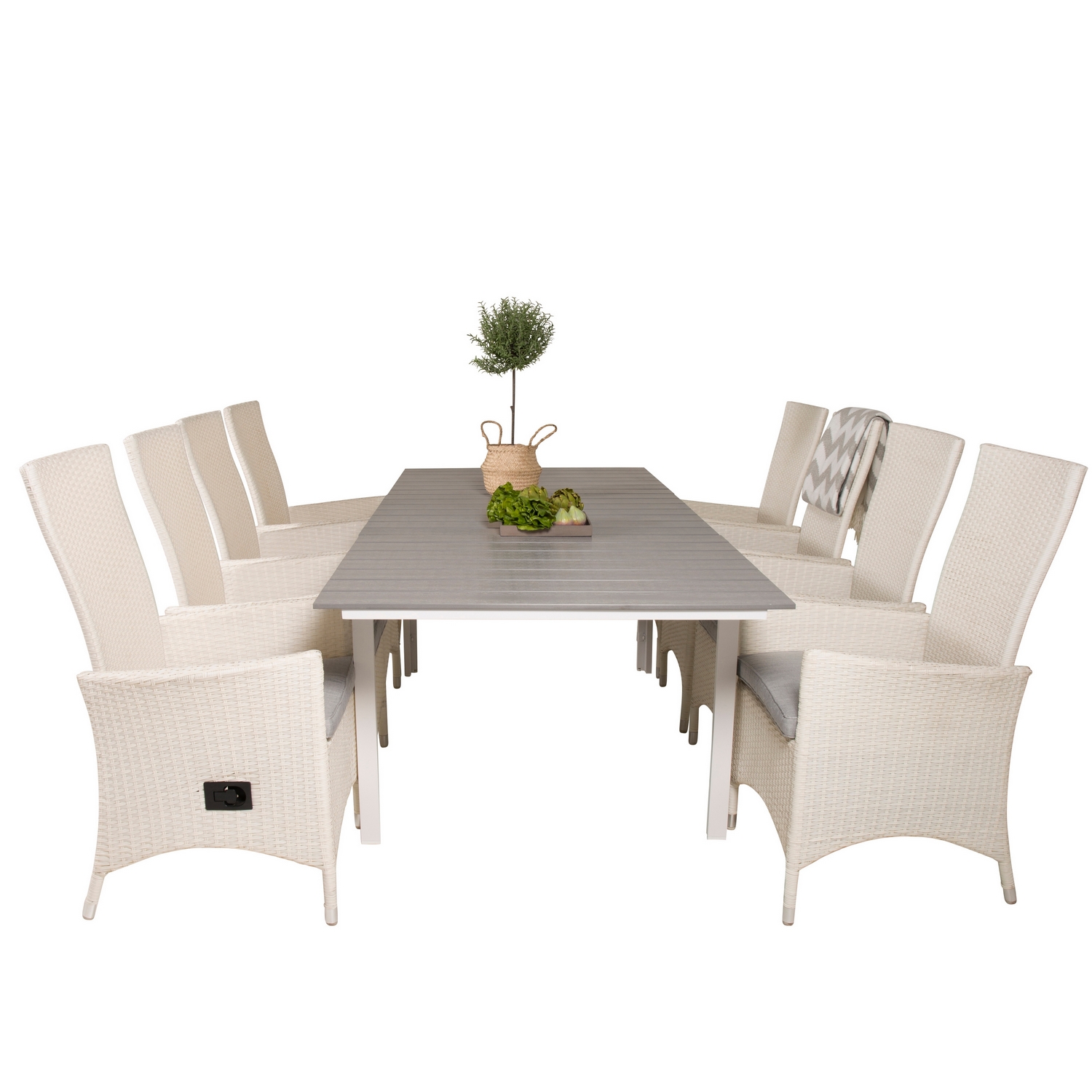 Matgrupp Venture Home Lova 160/240 med 8 Pishi Stolar