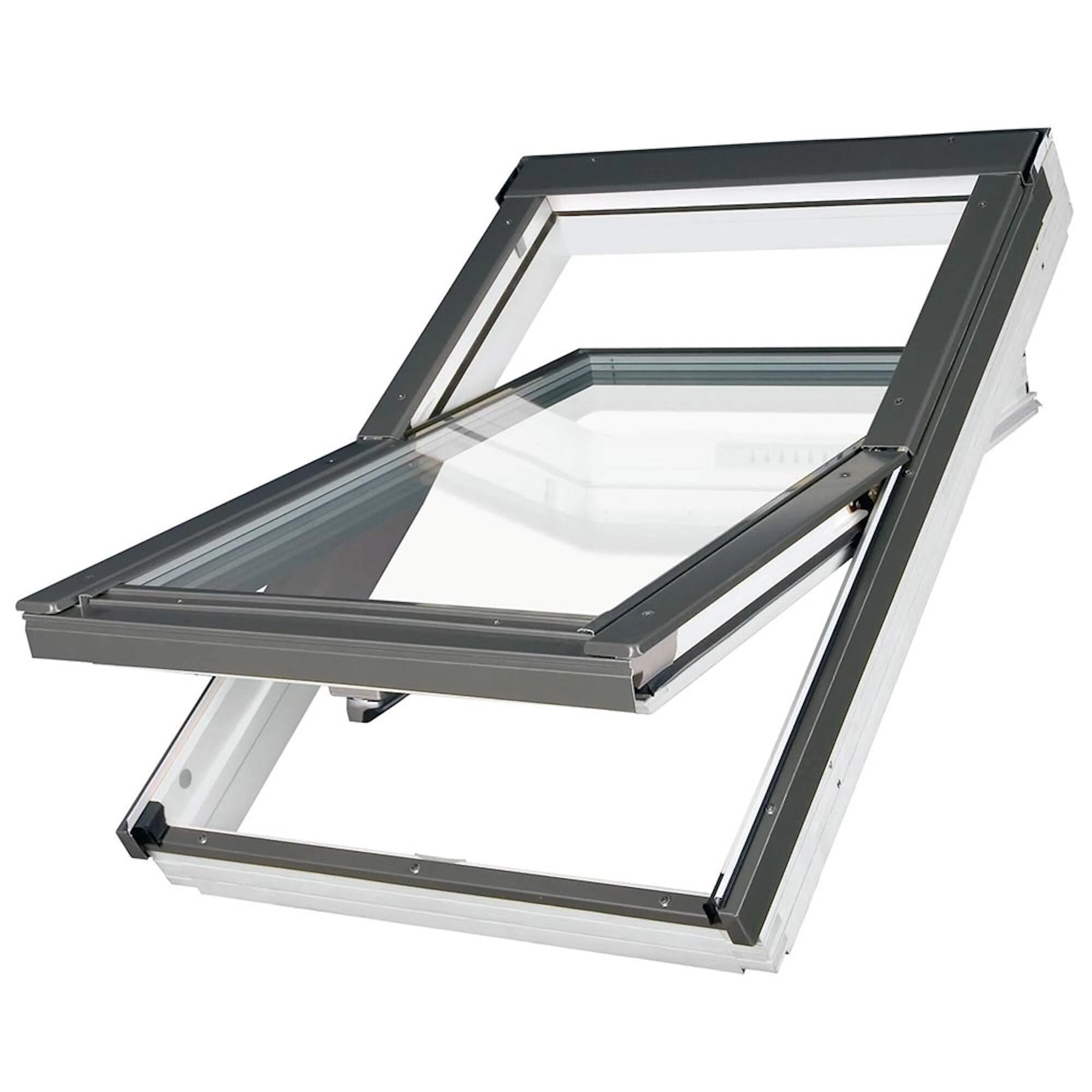 Takfönster Fakro Thermo Passiv Pivåhängt 4-Glas Aluminium