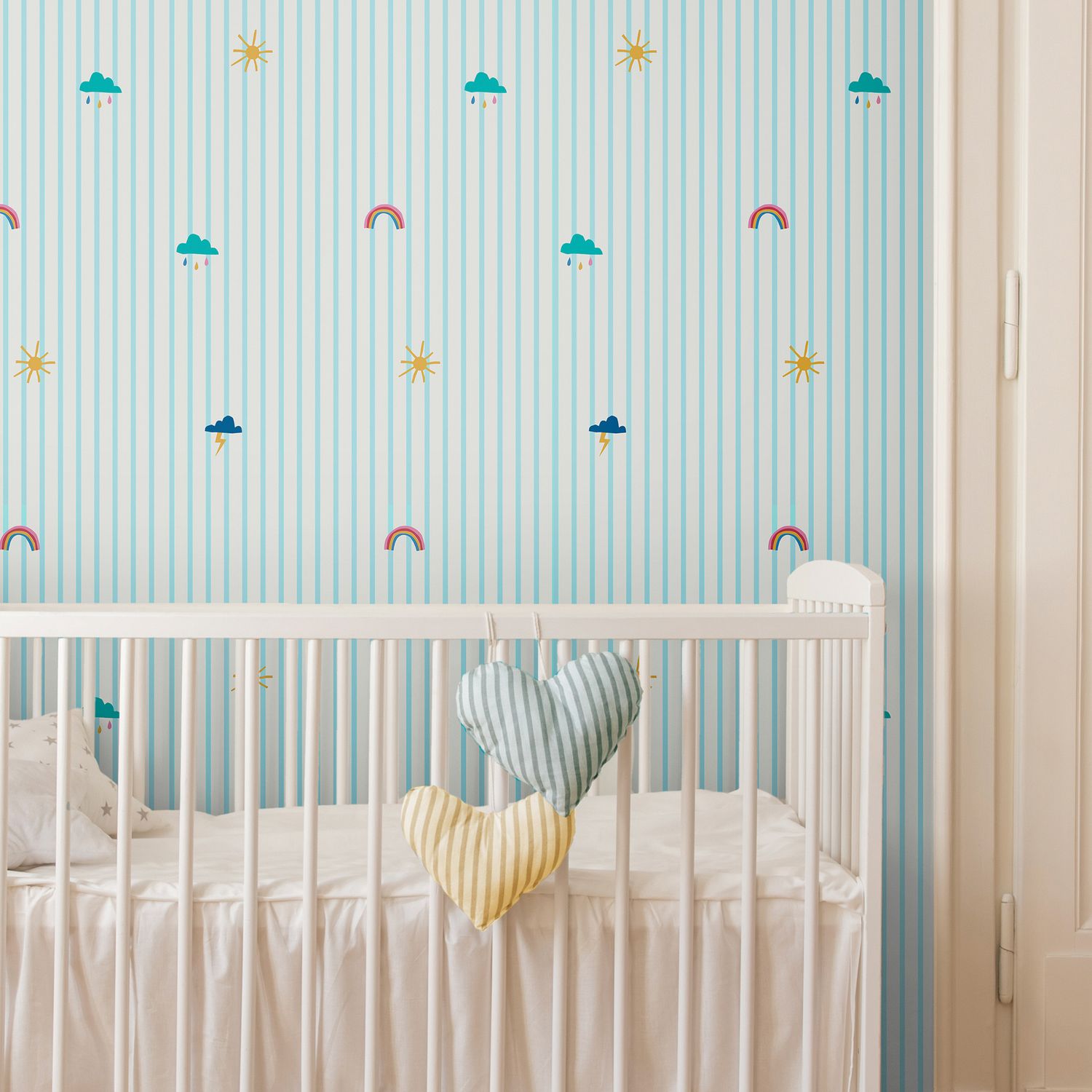 Tapet Joules Whatever The Weather Icons Haze Blue