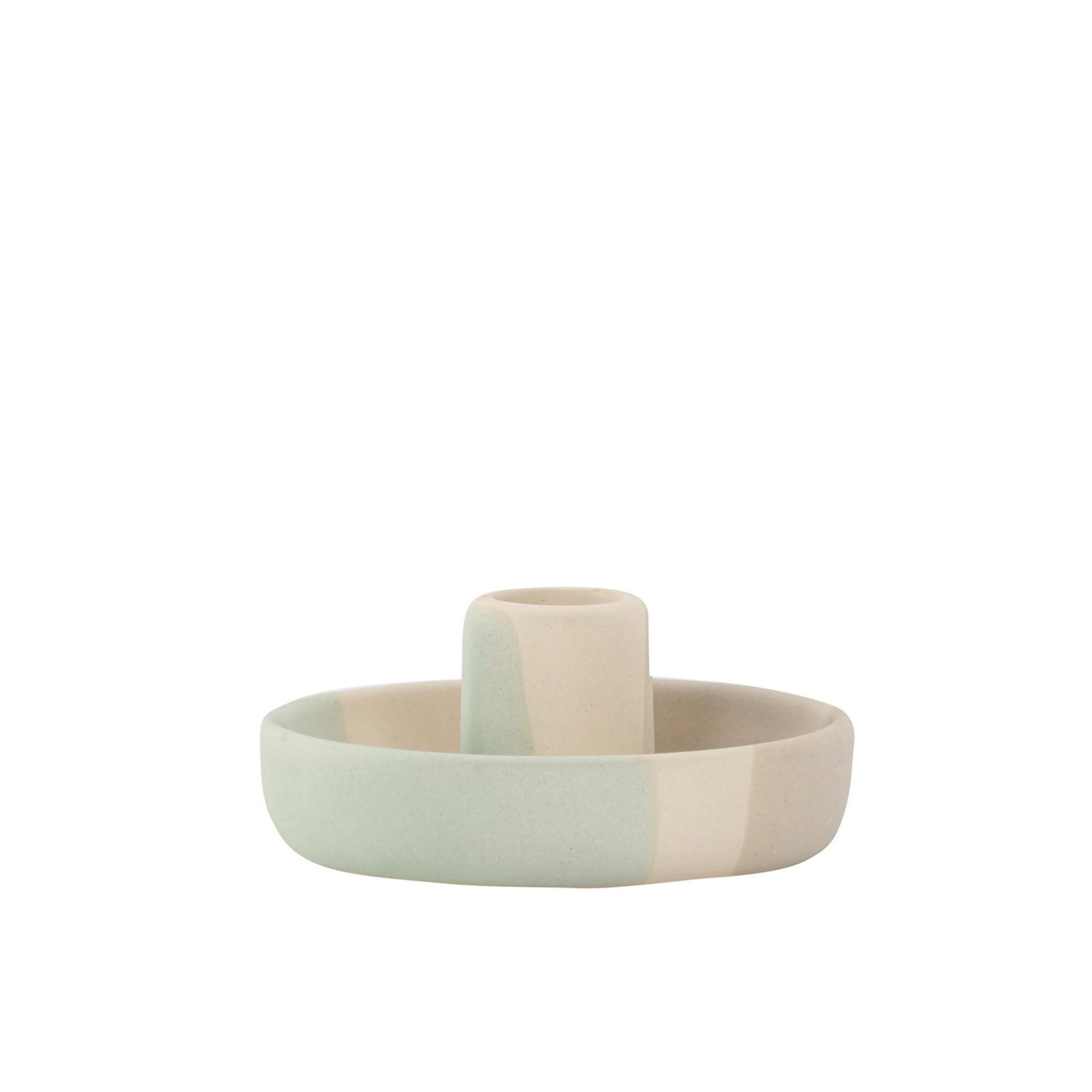 Otis Candlestick - Mixed Colors (Beige/Green/Grey) - W11*H5c Grå