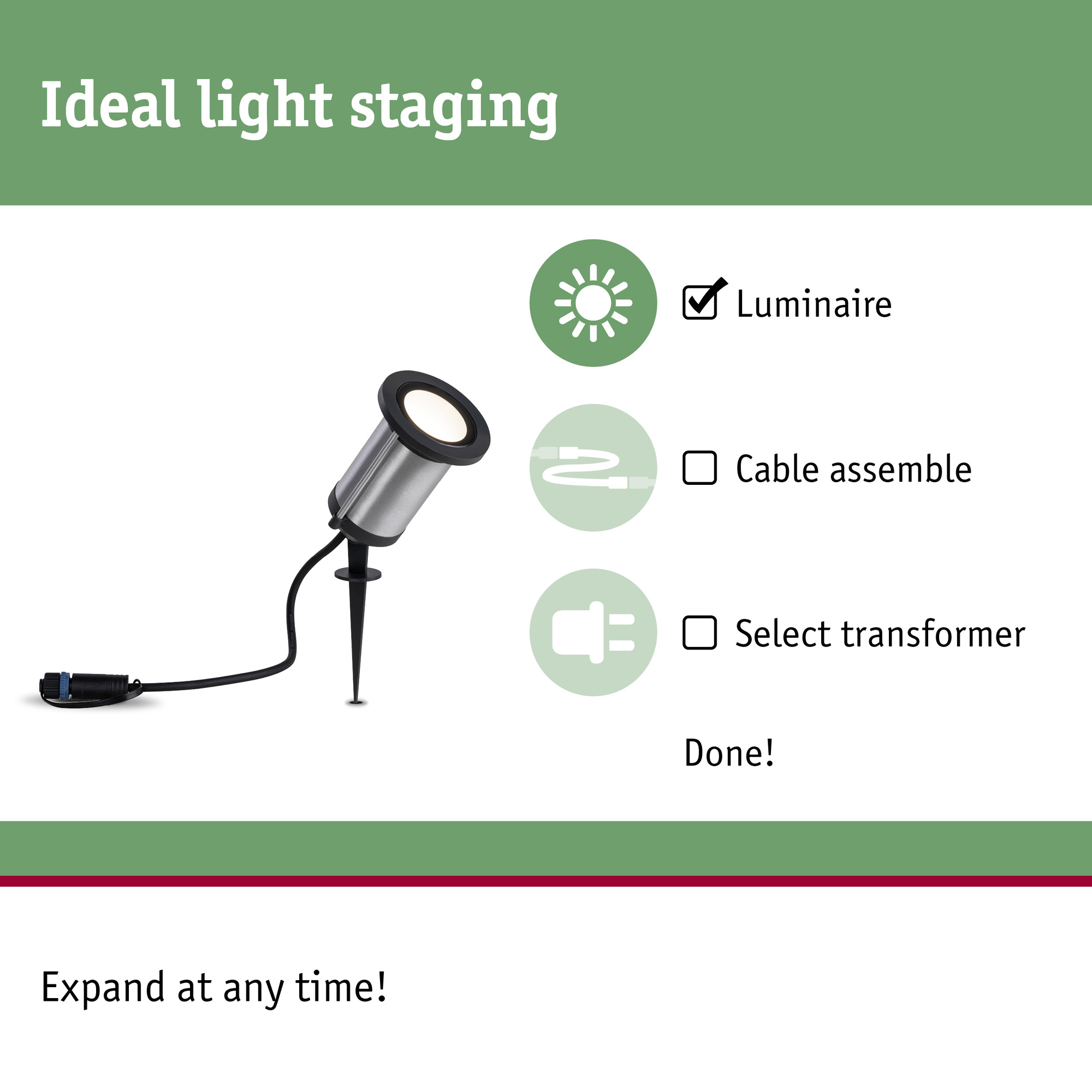 Spotlight Paulmann Classic Plug & Shine LED IP65 24V