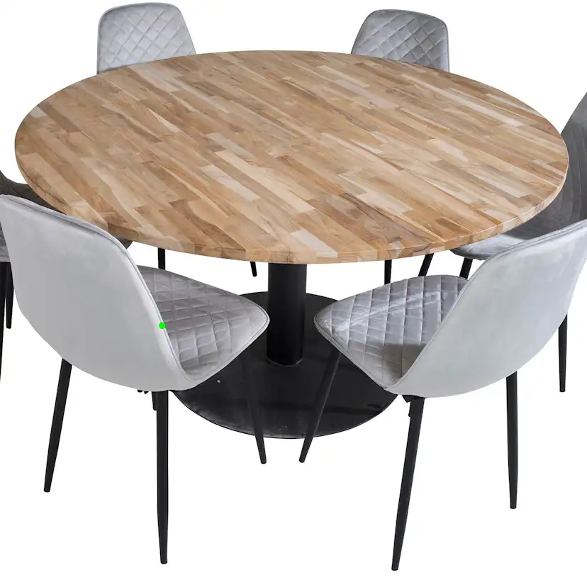 Matgrupp Venture Home Cirebon Ø140 cm med 6 Polar Stolar