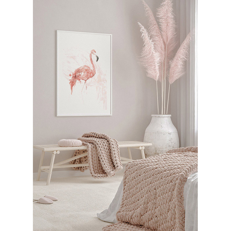 Poster Gallerix Watercolor Flamingo