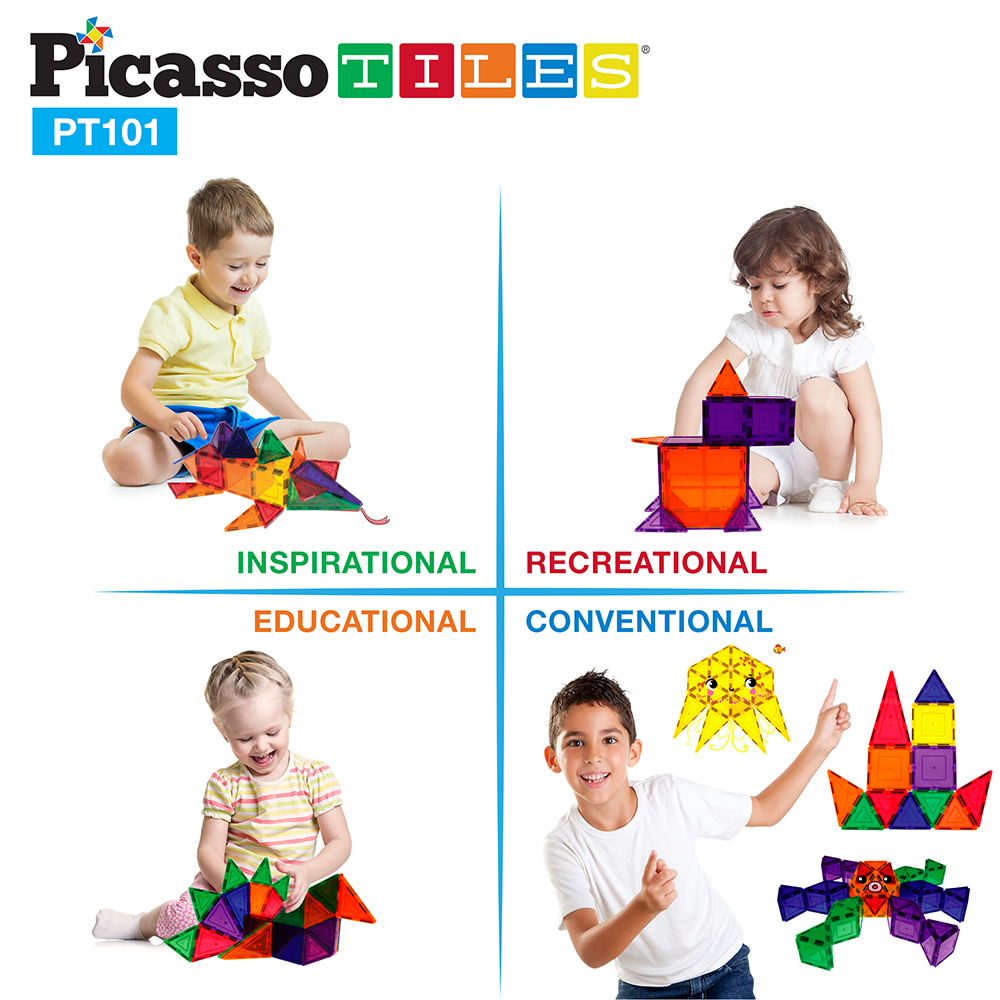 Magnetplattor Picasso Tiles 101 bitar