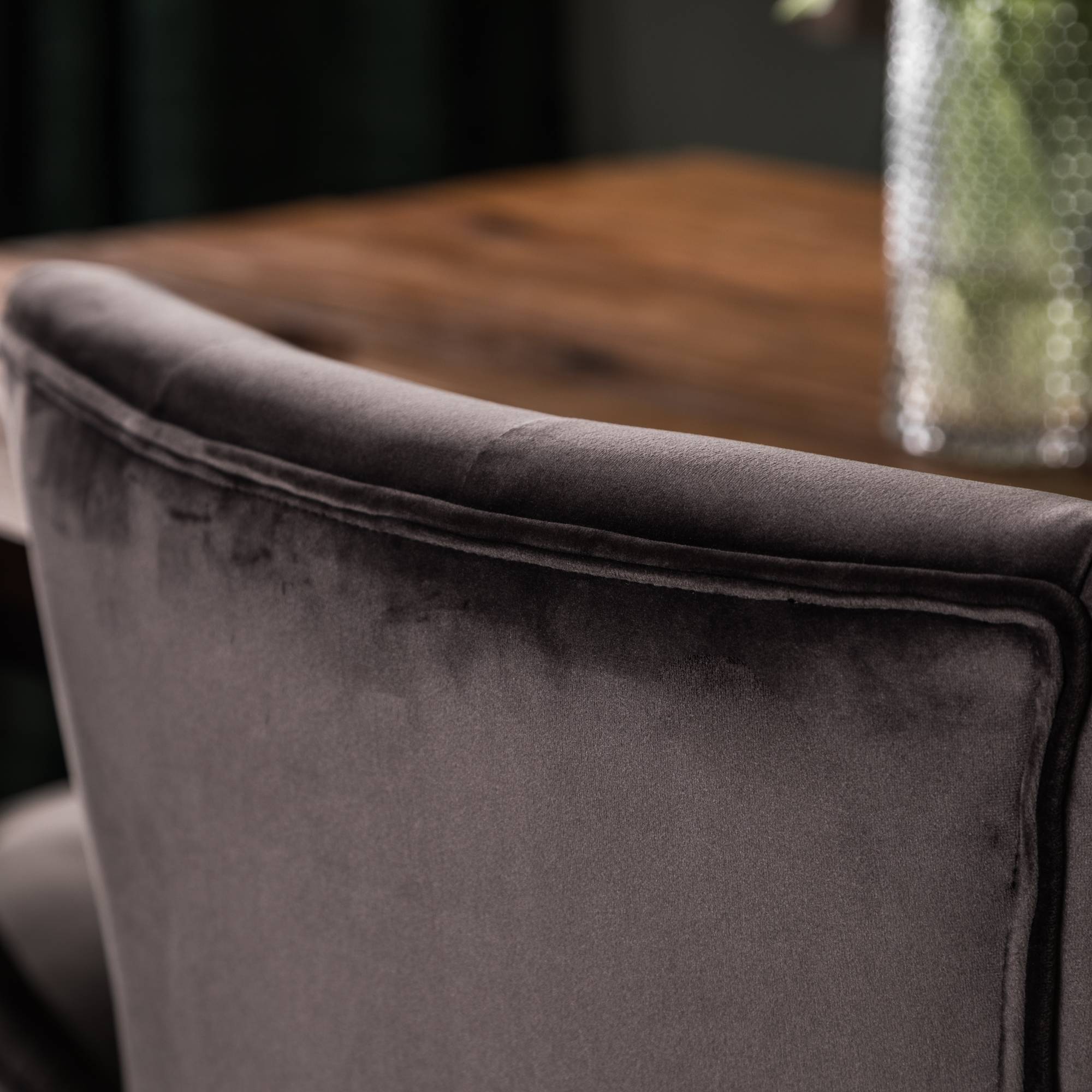 Matgrupp Bloomington Wilmer Rektangulär 140 cm med 4 Viktoria Matstol Sammet