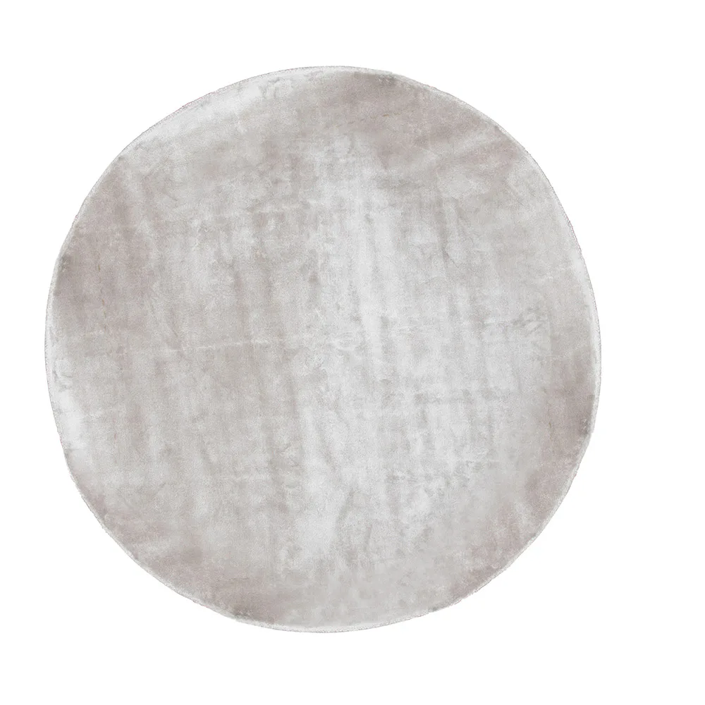 Indra Viscose Carpet ø200cm Silver Silver, Mått: ø 200 cm