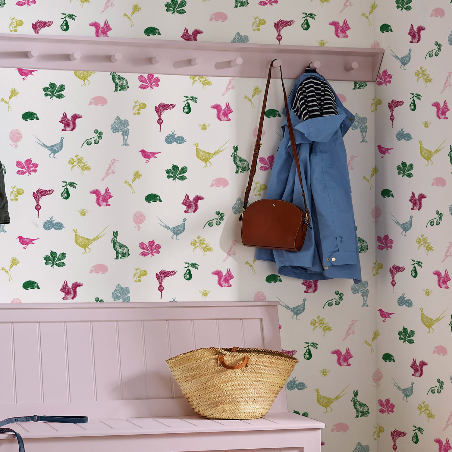 Tapet Joules Etched Woodland Crème Multi