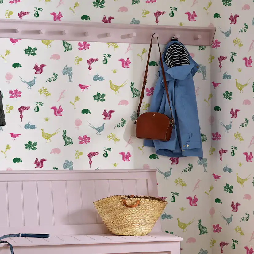 Tapet Joules Etched Woodland Crème Multi