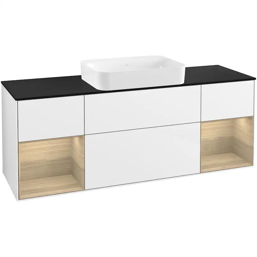 Tvättställsskåp Villeroy & Boch Finion med Två Hyllor och Bänkskiva för Fristående Tvättställ