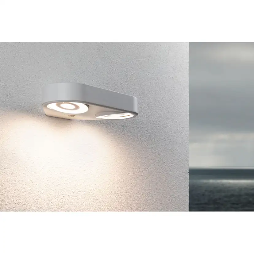 Fasadbelysning LED Paulmann Silma Dubbel med Skymningsstyrd rörelsedetektor IP44 230V