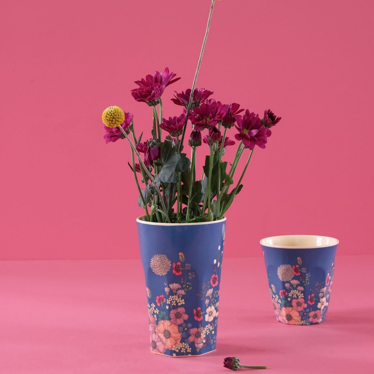Melaminkopp Rice Medium Ängsblommor Blå/Multi