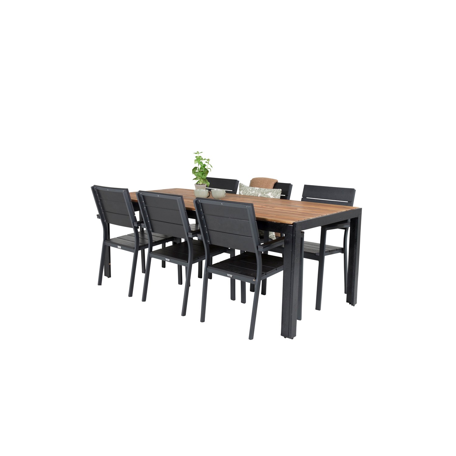Matgrupp Venture Home Berfin med 6 Lova Matstolar