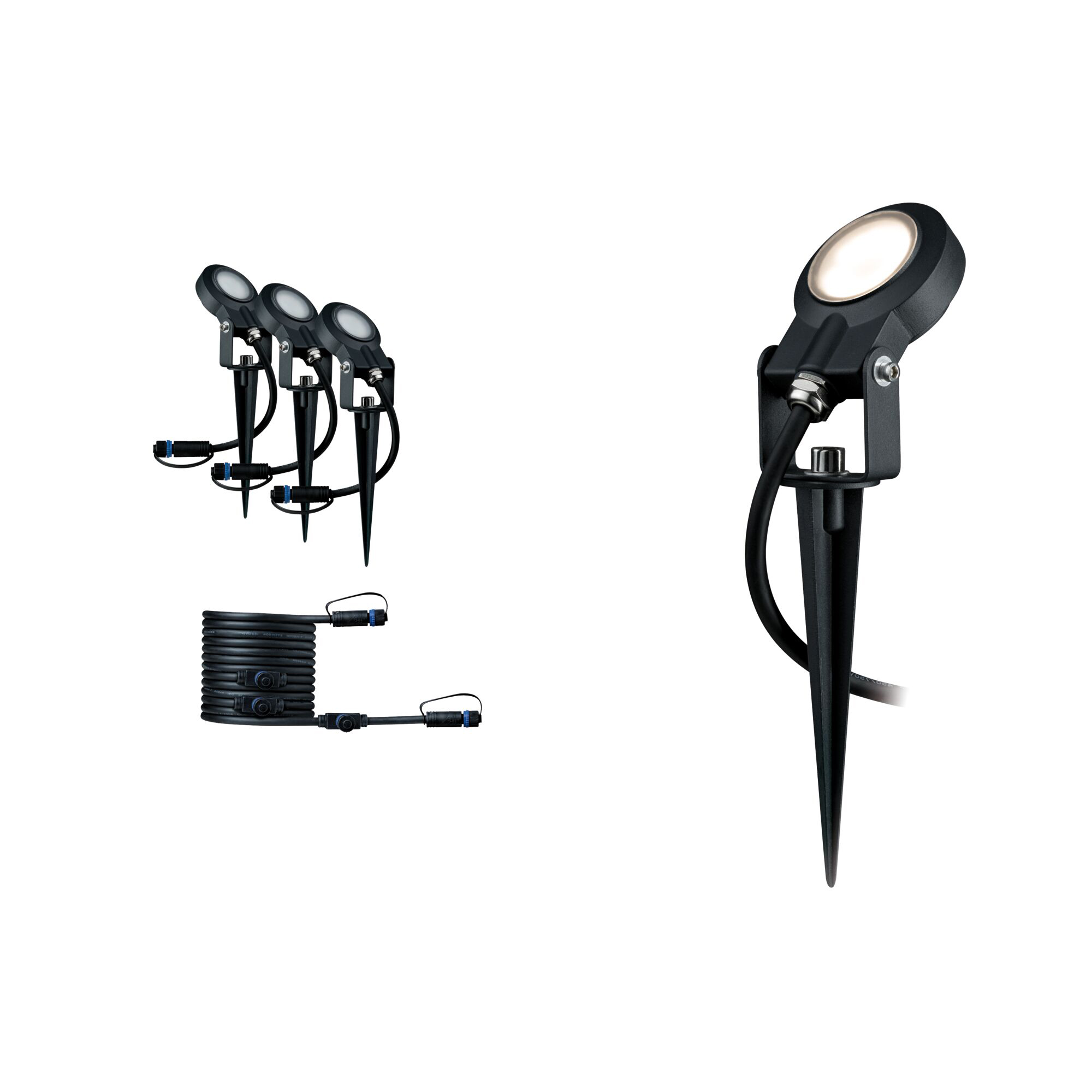 Spotlight Paulmann Sting Plug & Shine LED IP67 24V Förlängningsset 3-pack med Kabel
