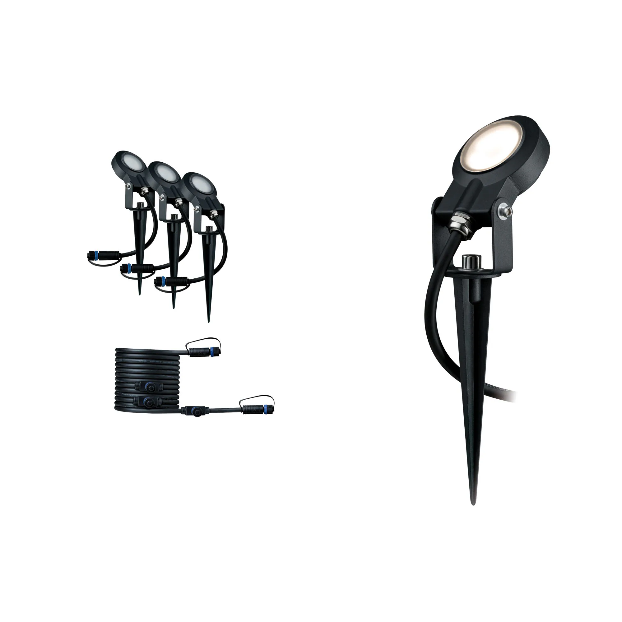 Spotlight Paulmann Sting Plug & Shine LED IP67 24V Förlängningsset 3-pack med Kabel