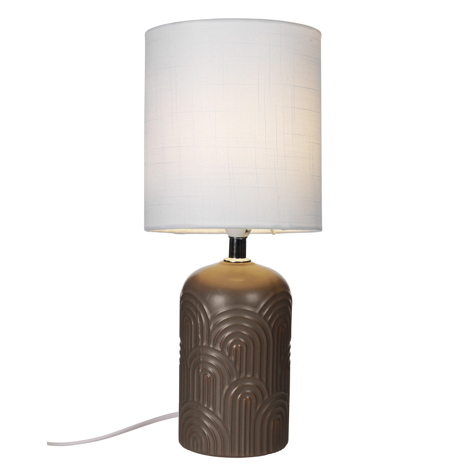 Bordslampa Cottex Archie H35 cm Keramikfot med Textilskärm