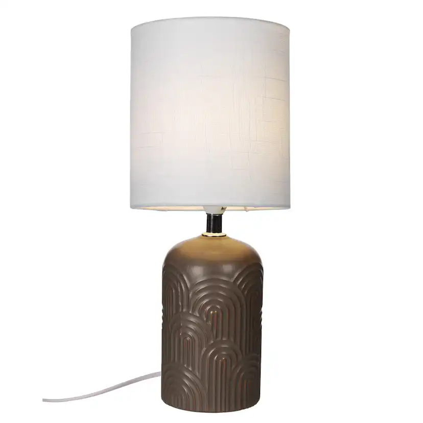 Bordslampa Cottex Archie H35 cm Keramikfot med Textilskärm