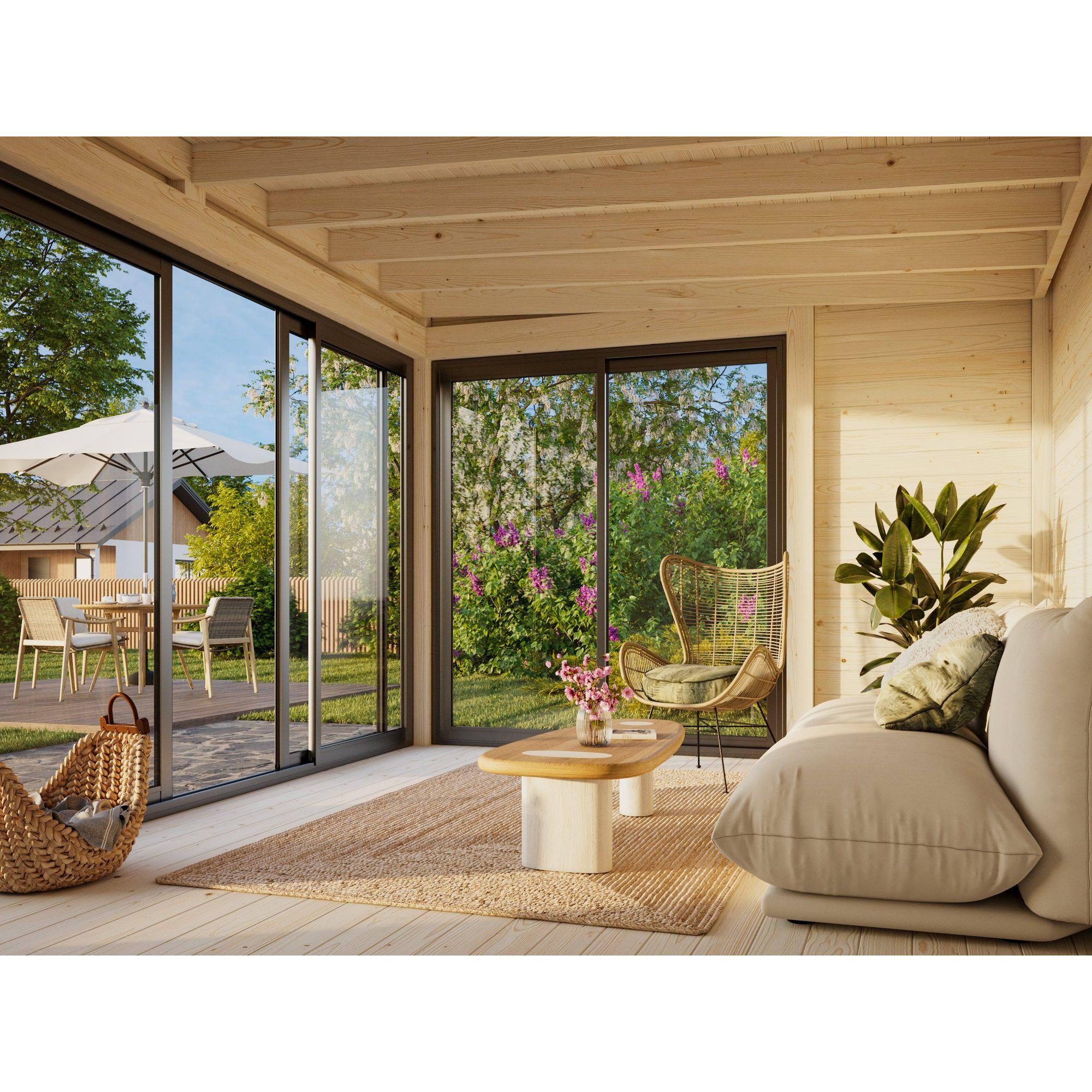 Stuga Palmako Serena 13,4 m² Set 1 Slide (inv. 12,6 m²)