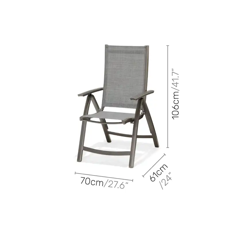 Matgrupp LifestyleGarden Solana 200 cm med 6 Positionsstolar