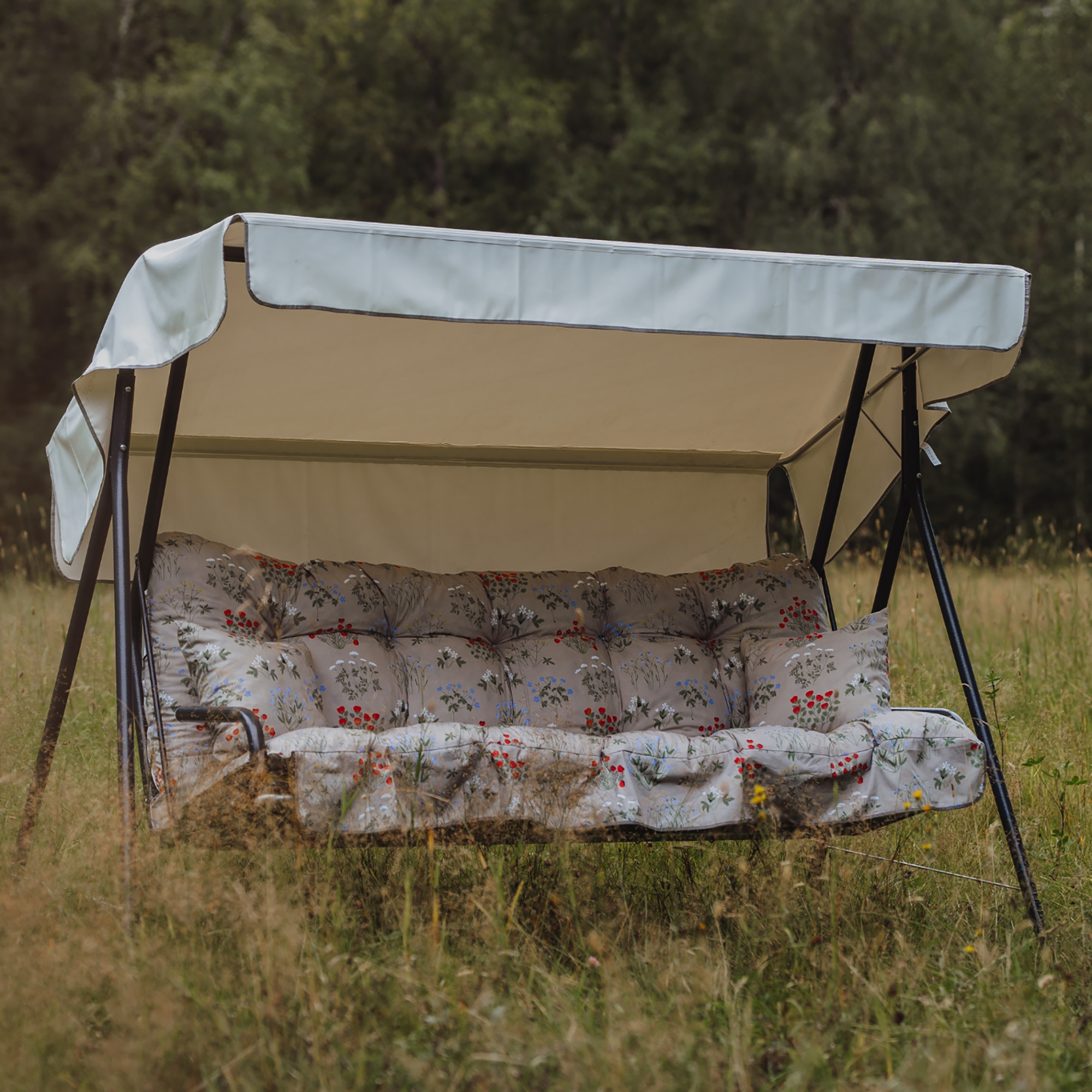 Suvi 3- pers. hammock, 99B Grå/Beige-blommig