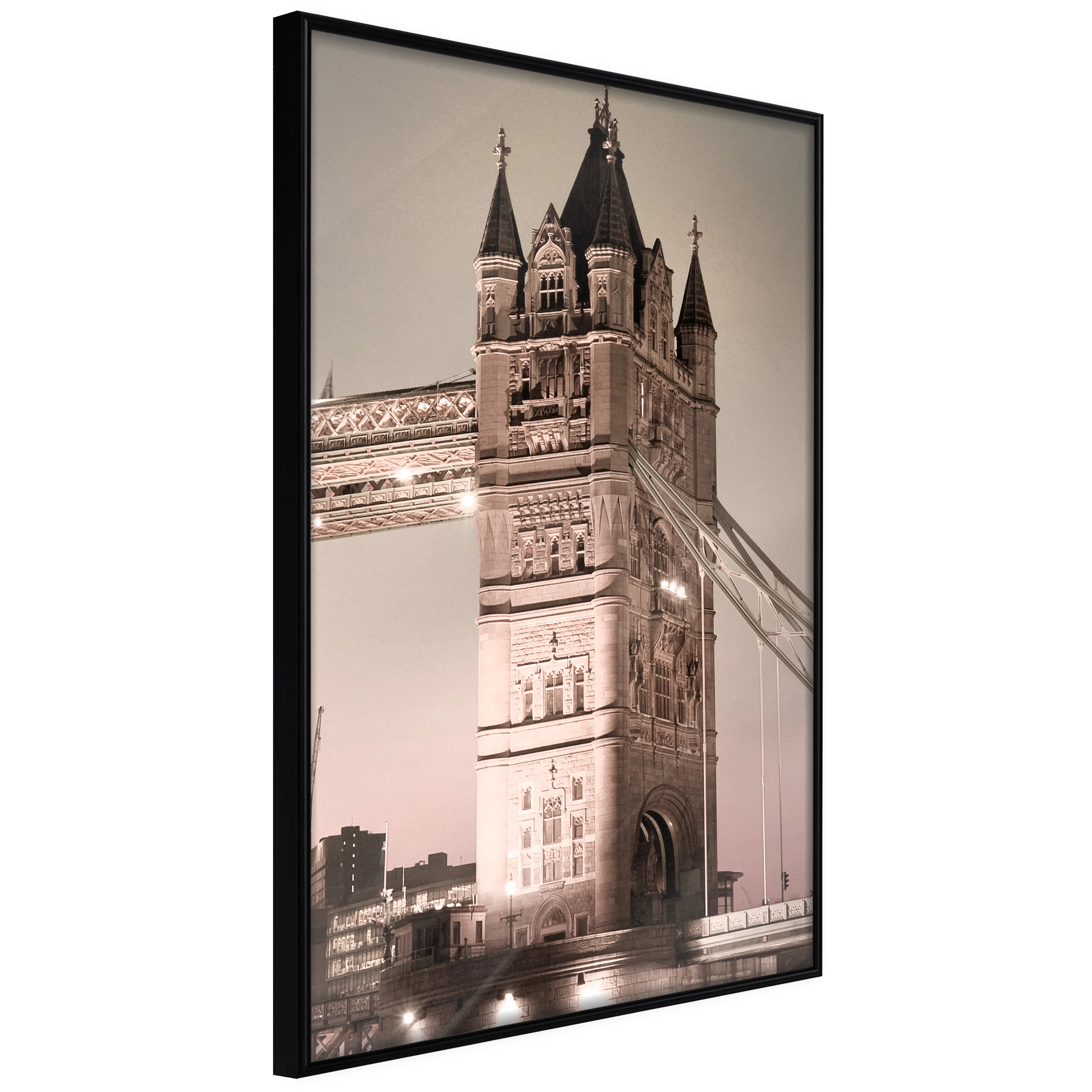 Affisch - London Bridge [Poster] 30x45 Svart ram, 30x45 cm