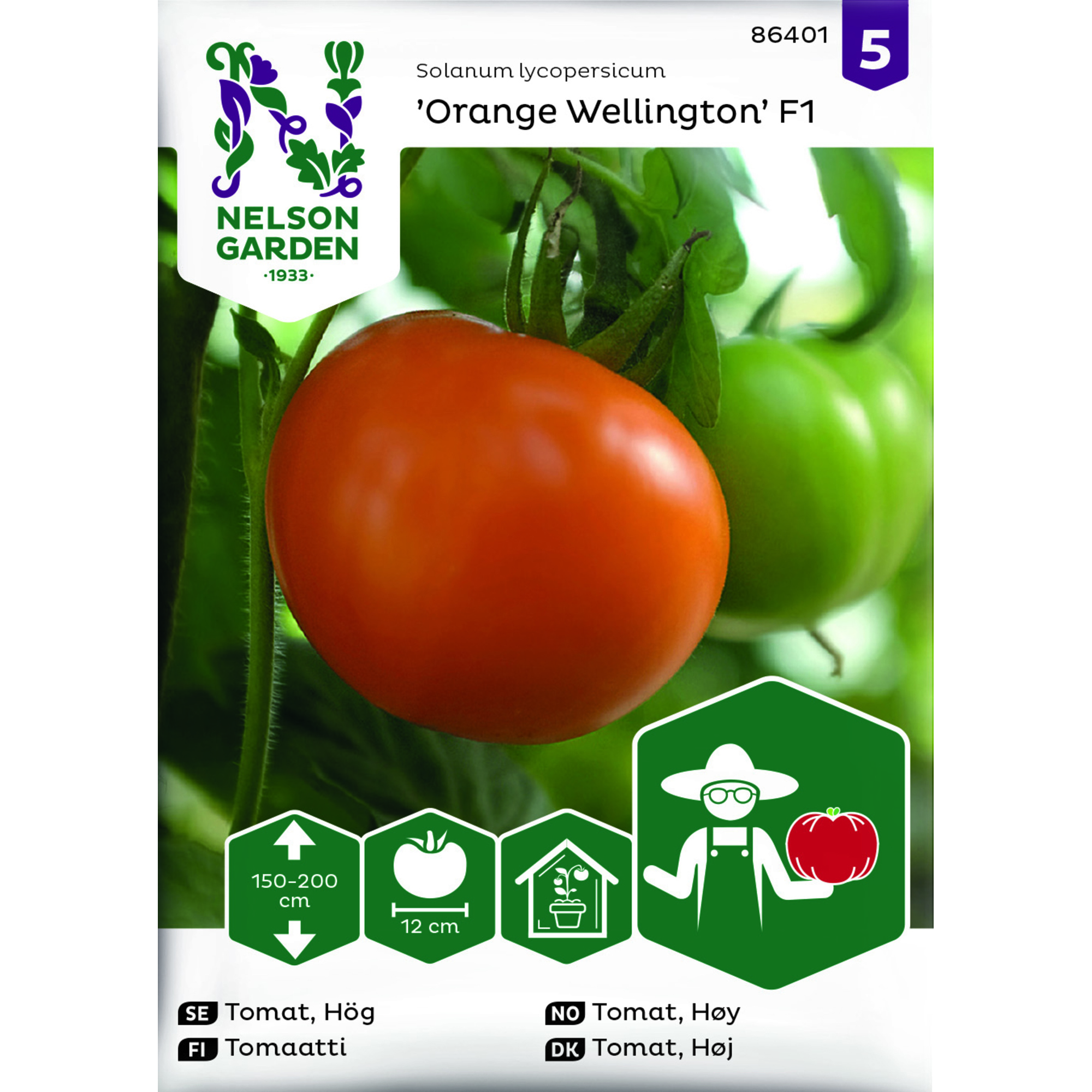 Frö Nelson Garden Tomat Hög Orange Wellington F1