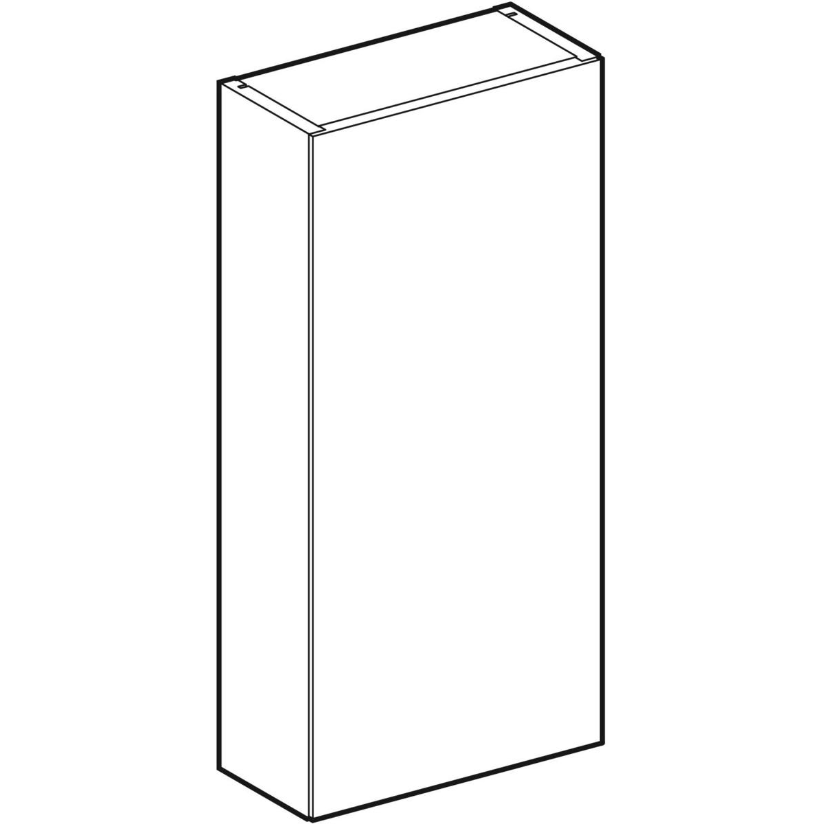 Ifö Elegant överskåp med en dörr: B=29.6cm, H=63.3cm, T=13.4 Vit