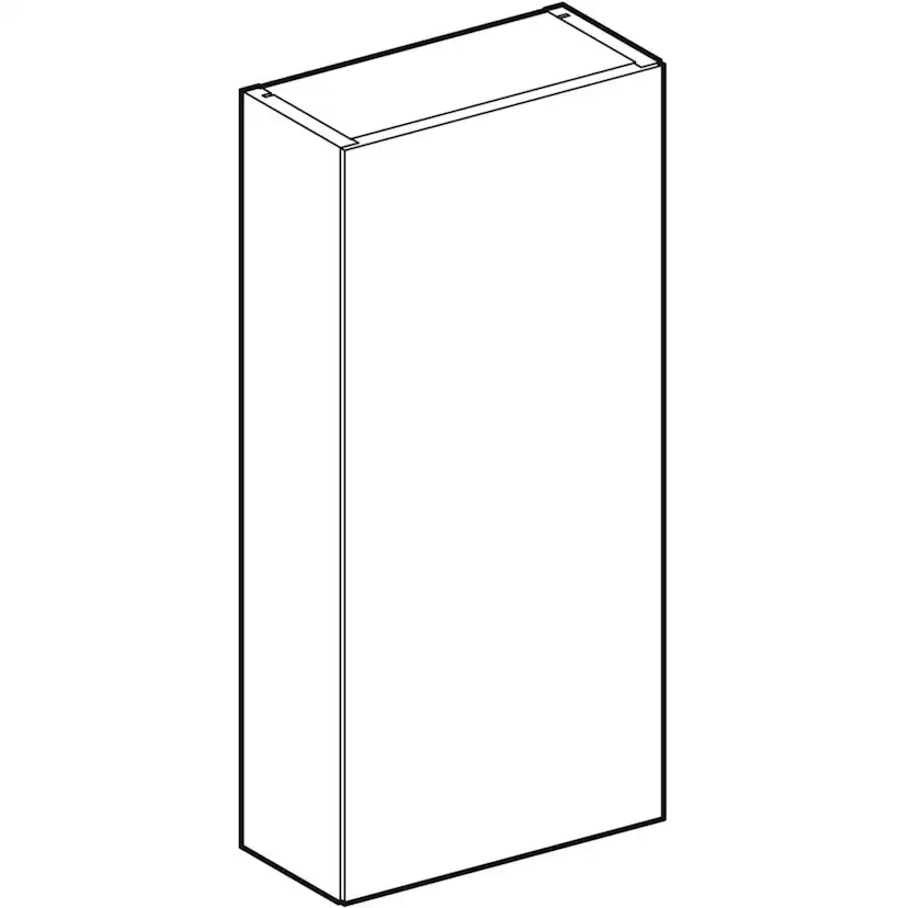 Ifö Elegant överskåp med en dörr: B=29.6cm, H=63.3cm, T=13.4 Mörkgrå