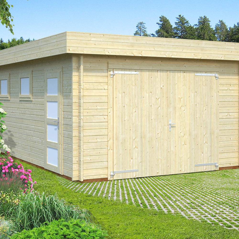 Garage Palmako Rasmus med Garagedörr 19,8 m2