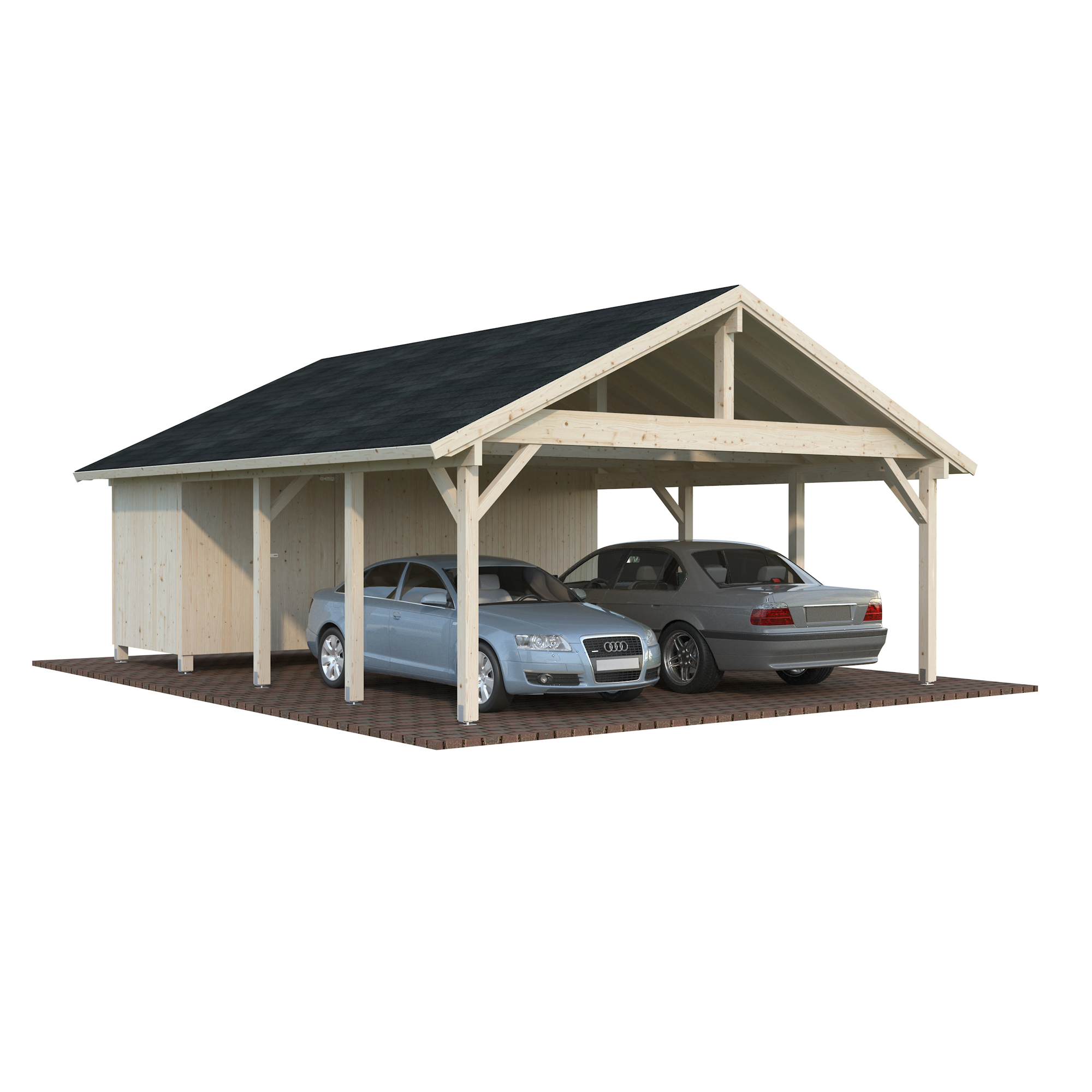 Carport Palmako Robert 40,6 m2 med Förråd