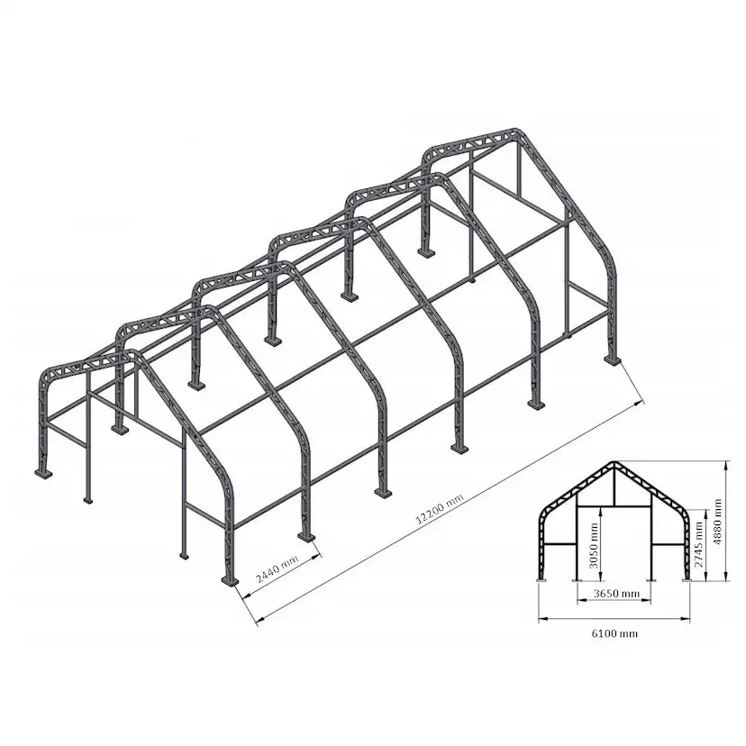 Tälthall Ranch Premium 6,1x12,2x4,88 m