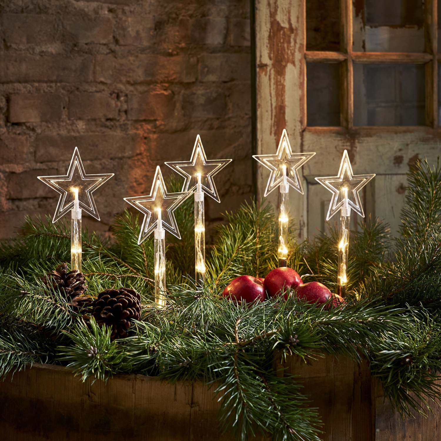 Utomhusdekoration Star Trading Wandy Star 5 st