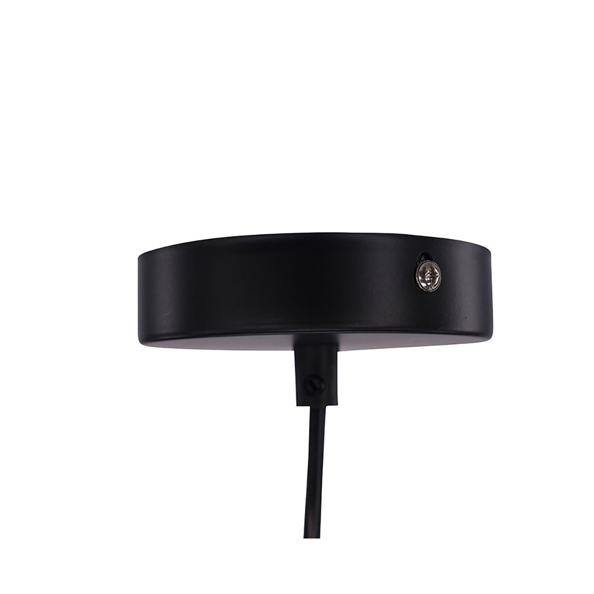 Nicola - Large Pendant Lamp - Black / Grey artificial feathe Grå